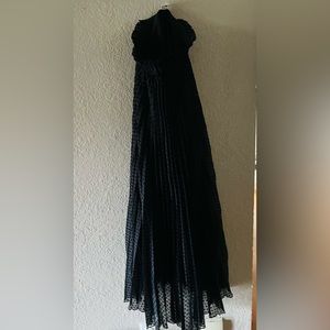 Full pleated sheer skirt with lining (mini skirt lining)